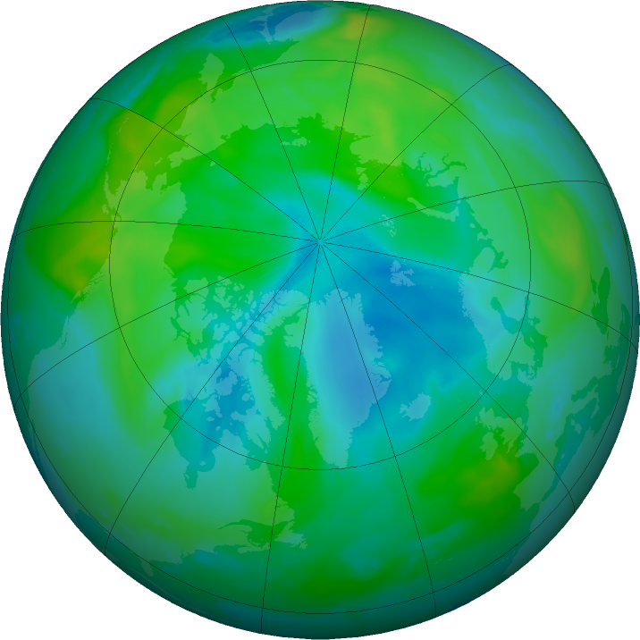 Arctic ozone map for 06 September 2022